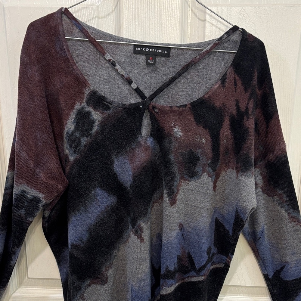 Rock & Republic Multicolor Tie-Dye Top